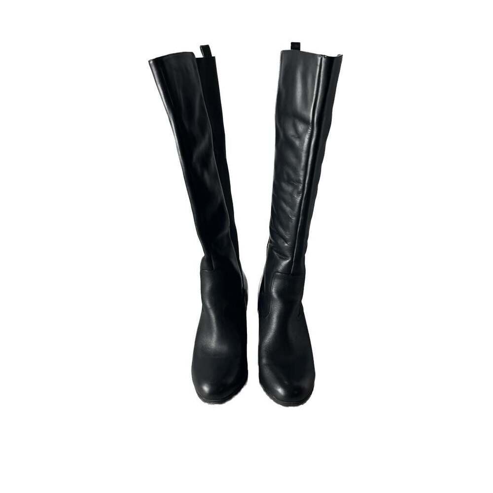 BASS Women’s’ Black Leather JASMINE KNEE HIGH Boots Size 11‎ Black Riding Style